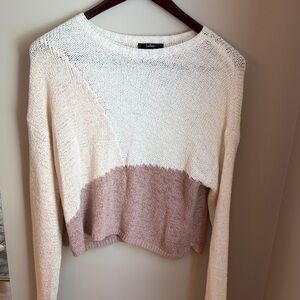 Lulu's Women's Cream and Tan Sweater